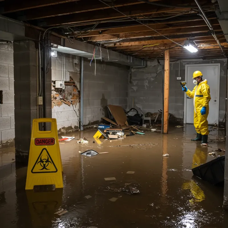 Flooded Basement Electrical Hazard in Clay County, MS Property